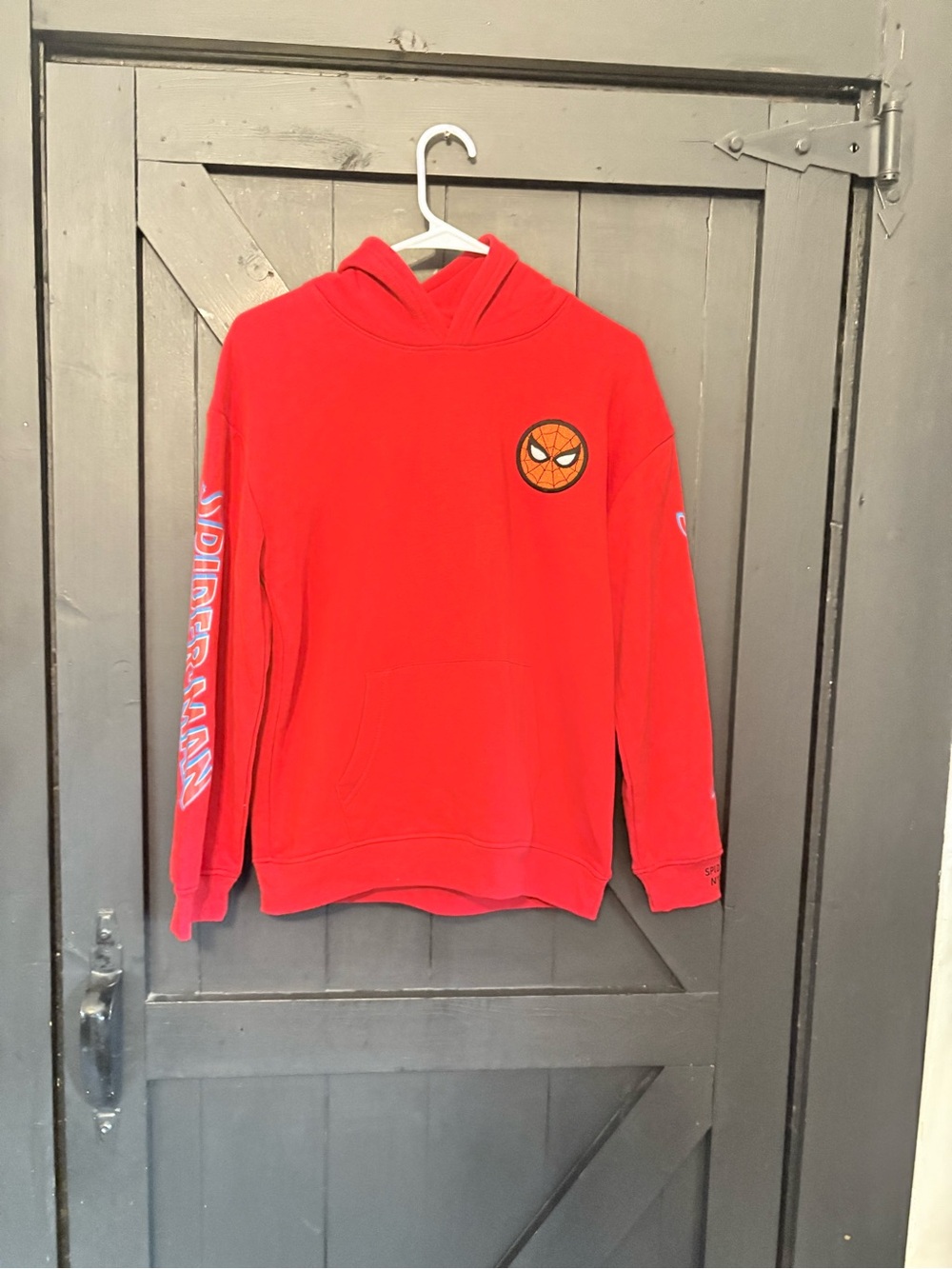 Marvel Red Spider-Man Hoodie with Chest Patch